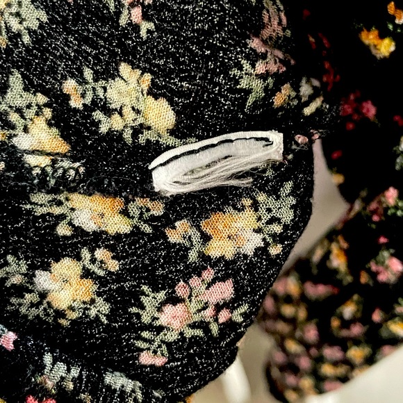 🔥FP Free People boho floral long sleeve open back blouse top size small x small - Picture 11 of 14